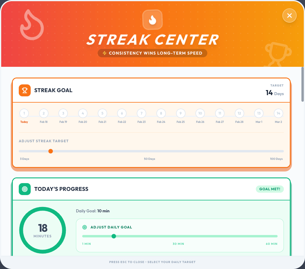 7) Make Improvement Inevitable With Daily Streaks